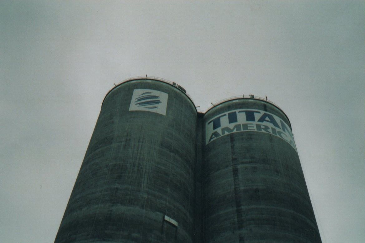 Titan America silos signage