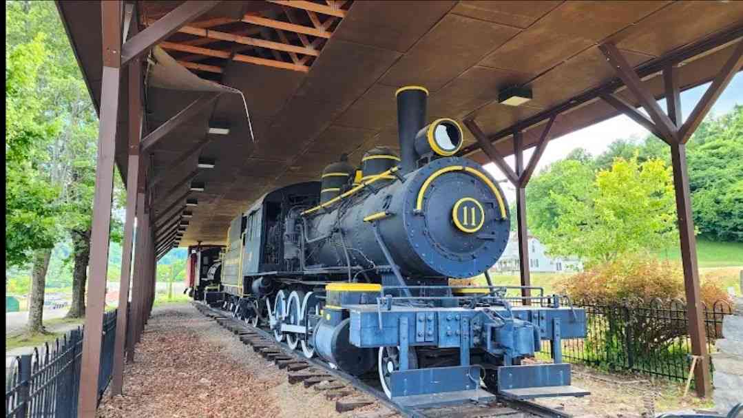 Restored steam locomotive